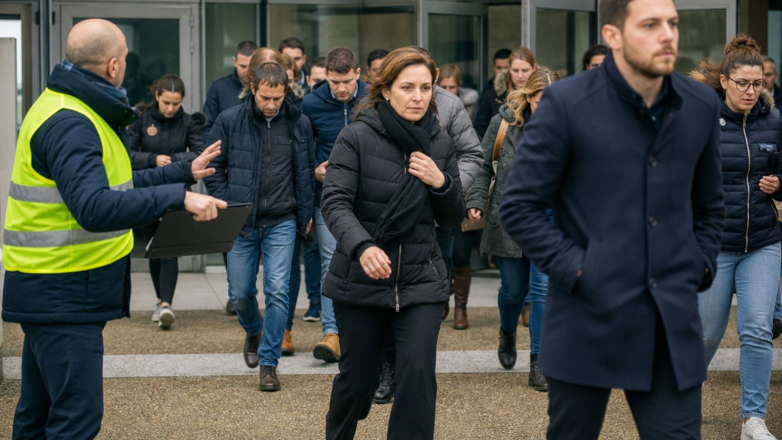 Exercice d'évacuation dans un établissement