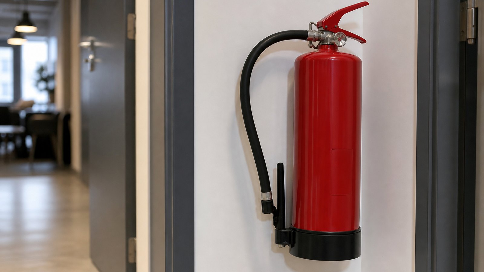 Vérification d'un extincteur dans un établissement
